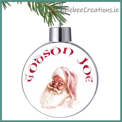 Santa Sketch Christmas Bauble